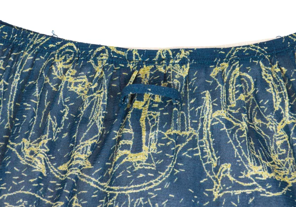 Jean Paul GAULTIER Hem Frill Lace Tapping Printed Mesh Skirt K-162951_011