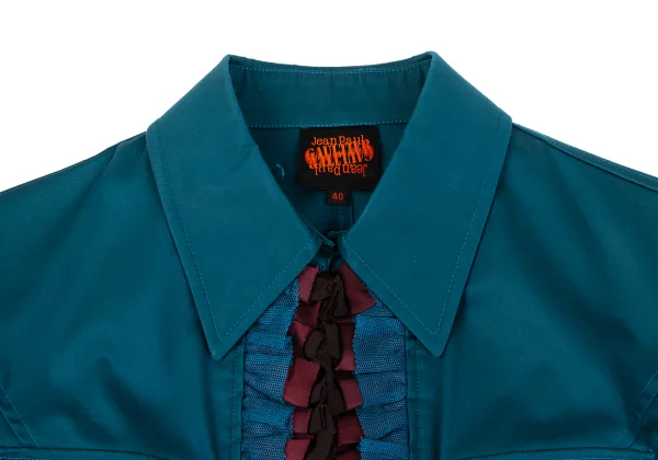 Jean Paul GAULTIER Frill Trim Stretch Zip Jacket K-162952_006