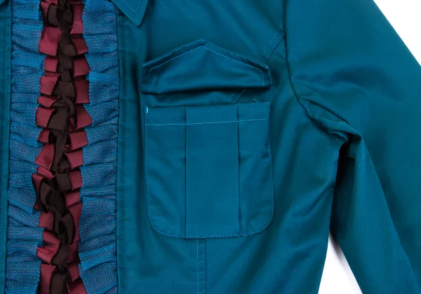 Jean Paul GAULTIER Frill Trim Stretch Zip Jacket K-162952_009