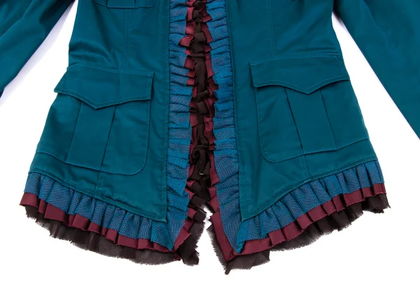 Jean Paul GAULTIER Frill Trim Stretch Zip Jacket K-162952_012