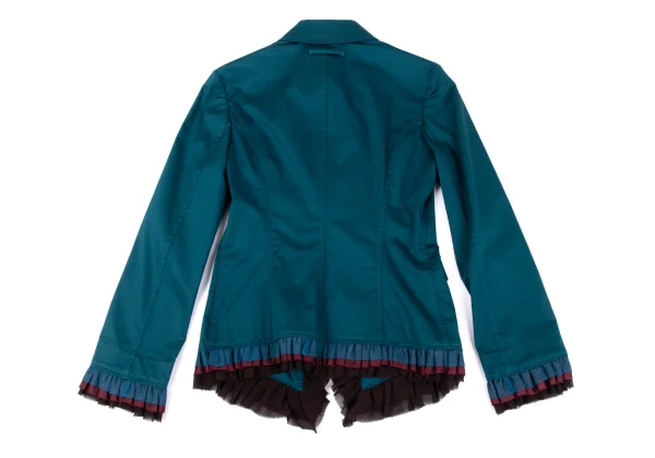 Jean Paul GAULTIER Frill Trim Stretch Zip Jacket K-162952_016