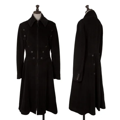 Jean Paul GAULTIER Angola Wool Melton Button Design Zip Coat