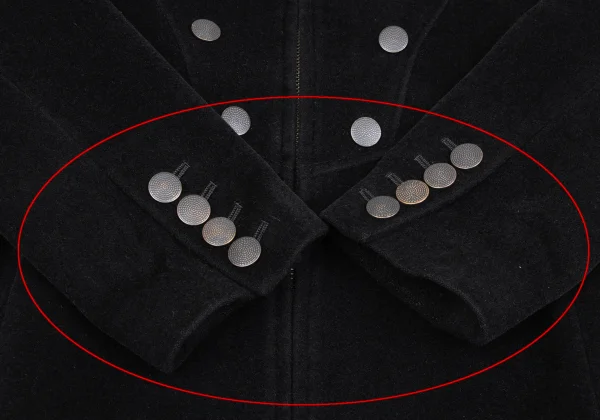 Jean Paul GAULTIER Angola Wool Melton Button Design Zip Coat K-162953_006