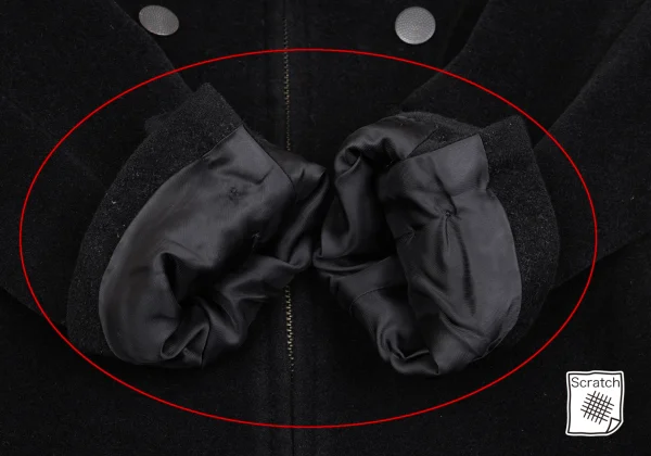Jean Paul GAULTIER Angola Wool Melton Button Design Zip Coat K-162953_007