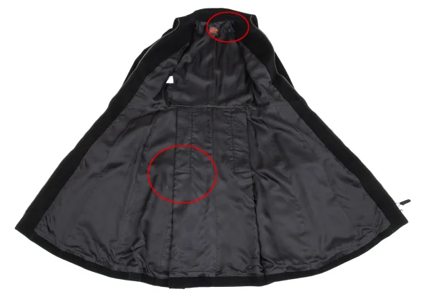 Jean Paul GAULTIER Angola Wool Melton Button Design Zip Coat K-162953_011