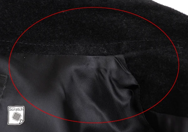 Jean Paul GAULTIER Angola Wool Melton Button Design Zip Coat K-162953_012
