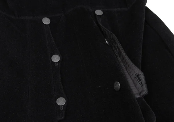 Jean Paul GAULTIER Angola Wool Melton Button Design Zip Coat K-162953_016