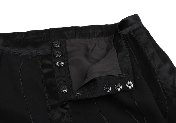 Jean Paul GAULTIER FEMME Shiny Line Switching Embroidery Design Skirt K-162954_004