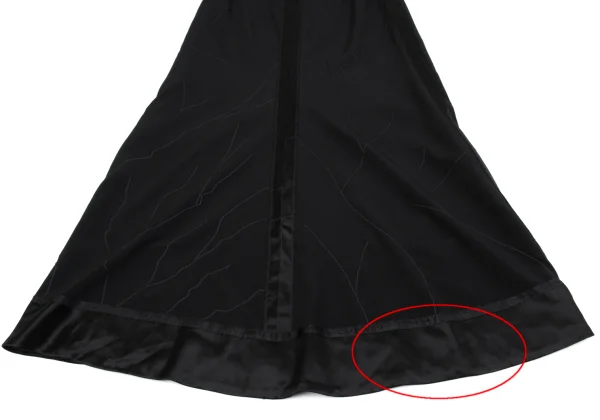 Jean Paul GAULTIER FEMME Shiny Line Switching Embroidery Design Skirt K-162954_006