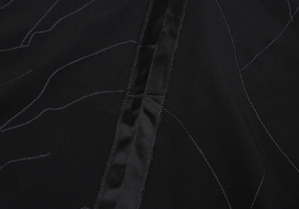 Jean Paul GAULTIER FEMME Shiny Line Switching Embroidery Design Skirt K-162954_008