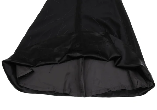 Jean Paul GAULTIER FEMME Shiny Line Switching Embroidery Design Skirt K-162954_009
