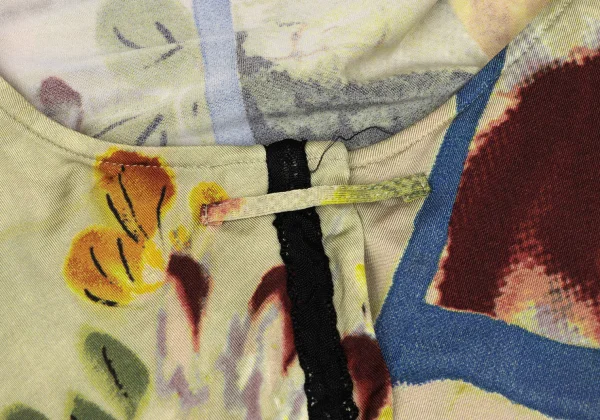 ジャンポールゴルチエ ファムJean Paul GAULTIER FEMME グラフィックプリントホルターネックストレッチトップス ベージュマルチ40 K-162955_010