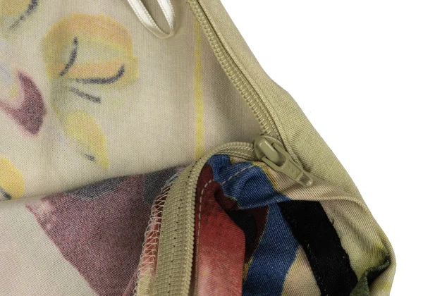 ジャンポールゴルチエ ファムJean Paul GAULTIER FEMME グラフィックプリントアシンメトリーストレッチスカート ベージュマルチ40 K-162956_005