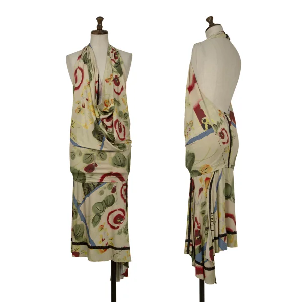 Jean Paul GAULTIER FEMME Graphic Printed Top & Skirt Beige,Multi-Color 40 K-162957_001