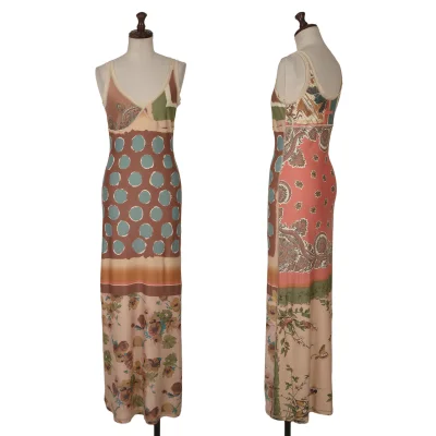 Jean Paul GAULTIER FEMME Multi Graphic Print Stretch Sleeveless Dress