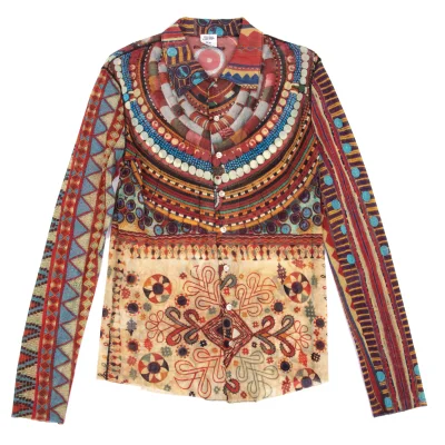 Jean Paul GAULTIER HOMME Ethnic Print Mesh Shirt