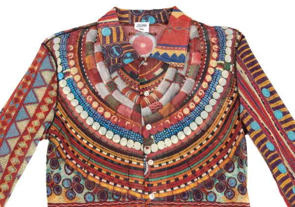 Jean Paul GAULTIER HOMME Ethnic Print Mesh Shirt K-162961_002