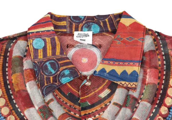 Jean Paul GAULTIER HOMME Ethnic Print Mesh Shirt K-162961_003