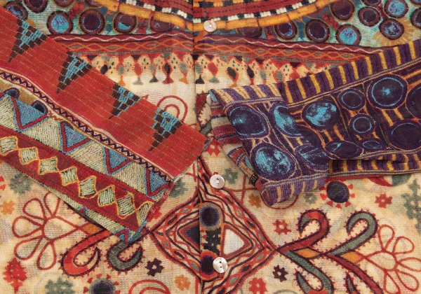 Jean Paul GAULTIER HOMME Ethnic Print Mesh Shirt K-162961_006