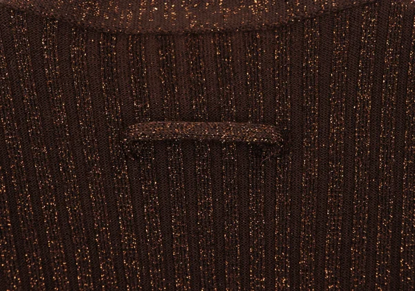 Jean Paul GAULTIER MAILLE FEMME Wool Blend Glitter Striped Knit Cardigan K-162963_013