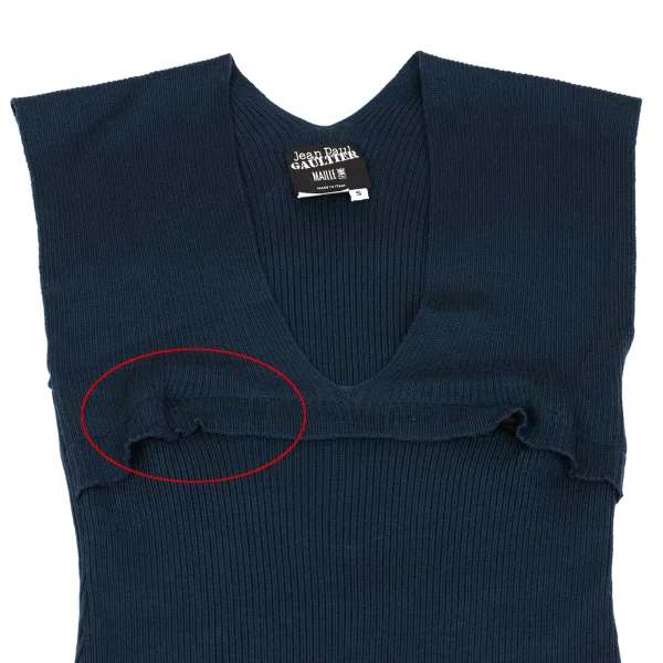 Jean Paul GAULTIER MAILLE FEMME Jacquard Pocket Packable Rib Knit Dress K-162964_003