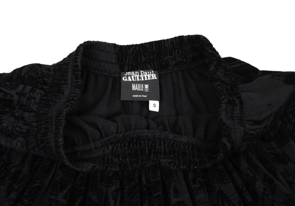 Jean Paul GAULTIER MAILLE FEMME Wool Flocked Print Flared Skirt K-162965_004
