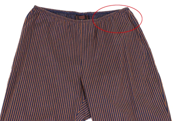 Jean Paul GAULTIER CLASSIQUE Hem Lace Stretch Striped Pants K-162966_002