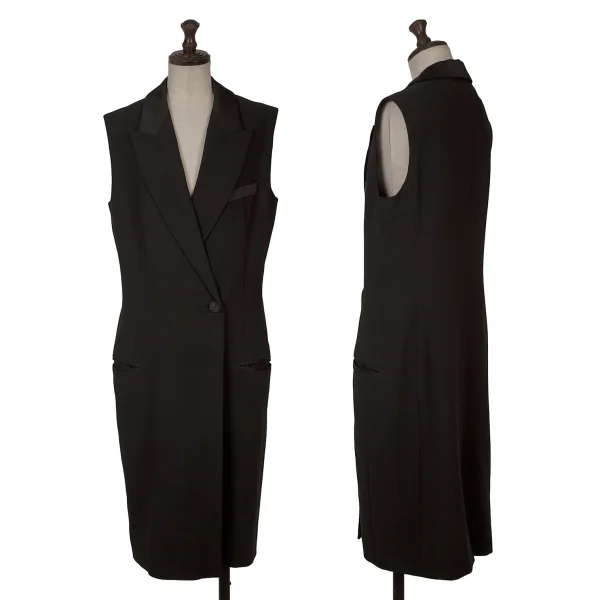 McQ Alexander McQUEEN Wool Sleeveless Long Jacket Black 38 K-162970_001