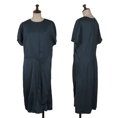 JILSANDER Gather Switching Satin Dress