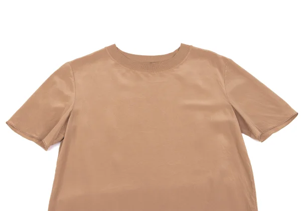 JOSEPH Rib Neck Silk T Shirt K-162975_002