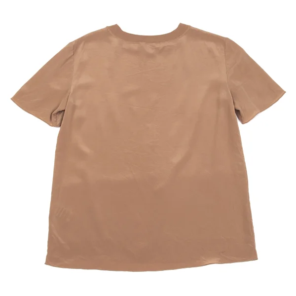 JOSEPH Rib Neck Silk T Shirt K-162975_007