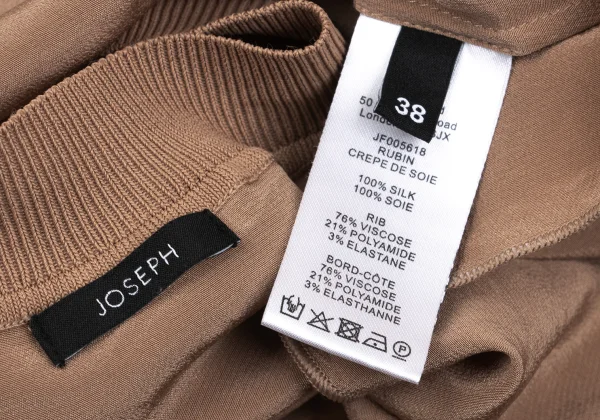 JOSEPH Rib Neck Silk T Shirt K-162975_010