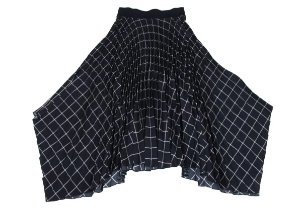 JOSEPH Check Drape Pleats Skirt K-162978_002