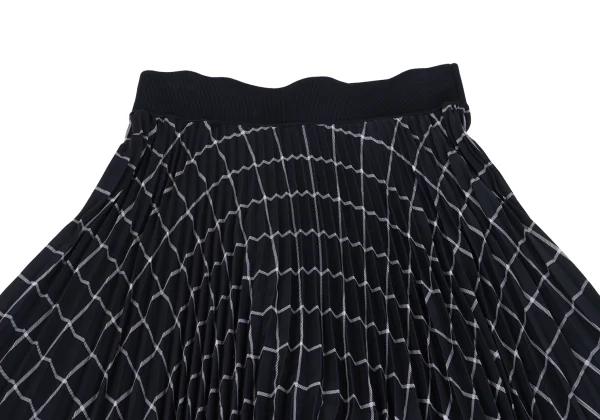 JOSEPH Check Drape Pleats Skirt K-162978_003
