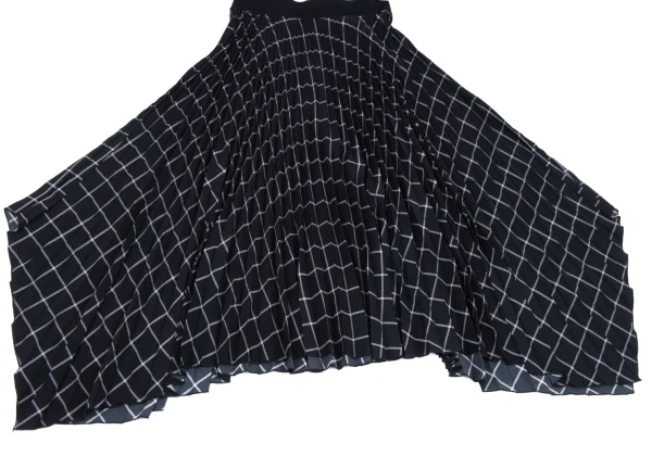 JOSEPH Check Drape Pleats Skirt K-162978_005