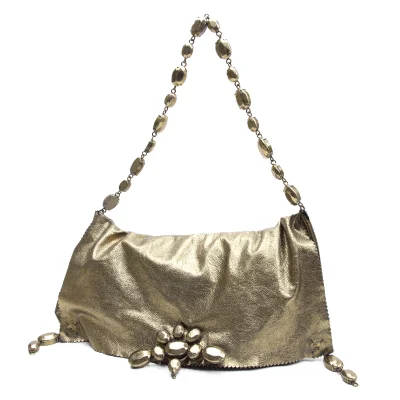 Jean Paul GAULTIER MAROQUINERIE Metallic Leather Chain Shoulder Bag