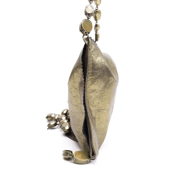 Jean Paul GAULTIER MAROQUINERIE Metallic Leather Chain Shoulder Bag K-162979_003