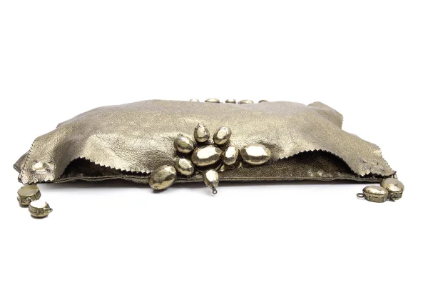 Jean Paul GAULTIER MAROQUINERIE Metallic Leather Chain Shoulder Bag K-162979_005