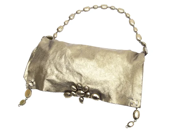 Jean Paul GAULTIER MAROQUINERIE Metallic Leather Chain Shoulder Bag K-162979_006