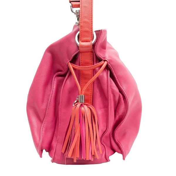 LOEWE Flamenco Fringe Leather Shoulder Bag K-162982_003