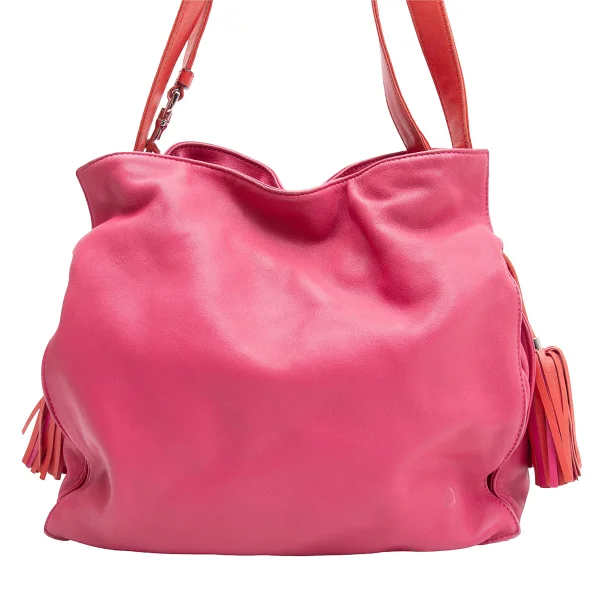 LOEWE Flamenco Fringe Leather Shoulder Bag K-162982_004