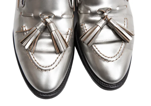 TOD'S Metallic Tassel Leather Loafer K-162984_005