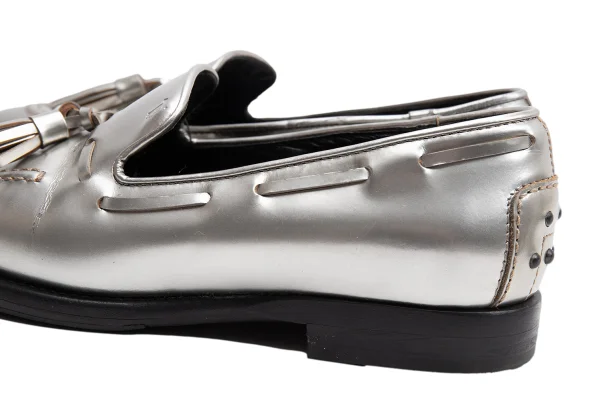 TOD'S Metallic Tassel Leather Loafer K-162984_007