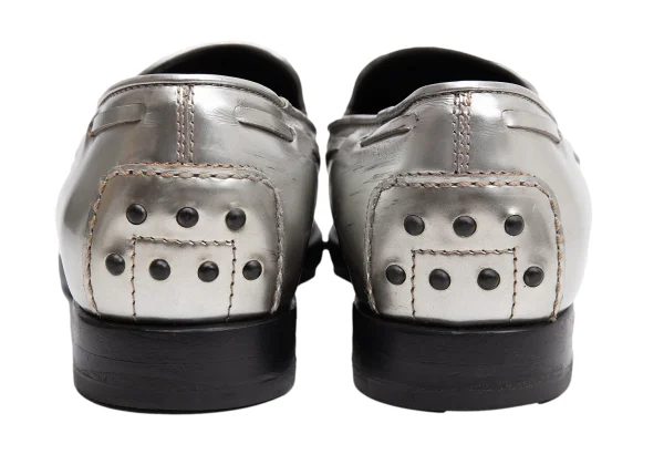 TOD'S Metallic Tassel Leather Loafer K-162984_011