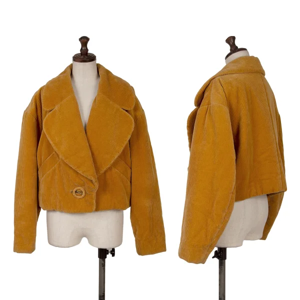 ISSEY MIYAKE I.S. Corduroy Short Jacket Orange M K-162986_001