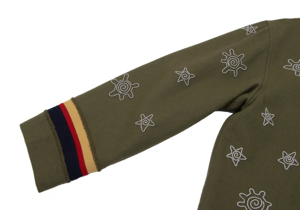 イッセイミヤケISSEY MIYAKE I.S. ウールエンブロイダリーノーカラージャケット カーキM K-162987_007