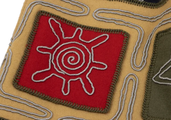 ISSEY MIYAKE I.S. Wool Embroidered Skirt K-162988_011