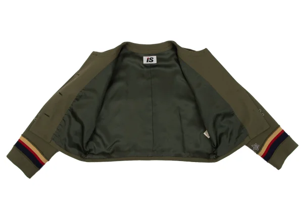 イッセイミヤケISSEY MIYAKE I.S. ウールエンブロイダリーセットアップ カーキM K-162989_008