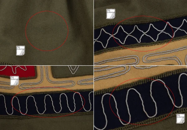 イッセイミヤケISSEY MIYAKE I.S. ウールエンブロイダリーセットアップ カーキM K-162989_015