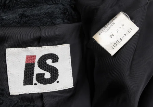 ISSEY MIYAKE I.S. Cotton Stripe Pile Hooded Jacket K-162990_019